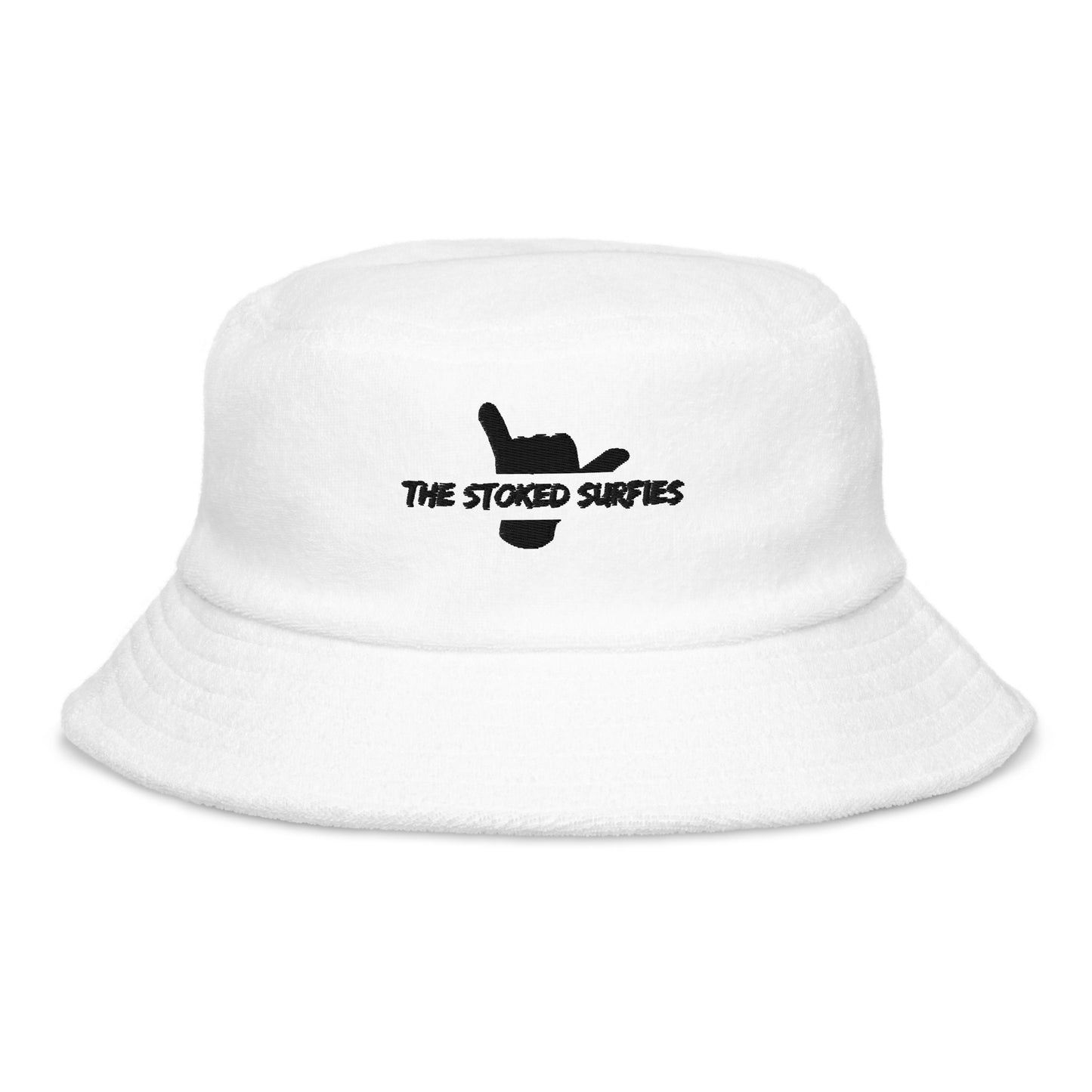 Unstructured terry cloth bucket hat